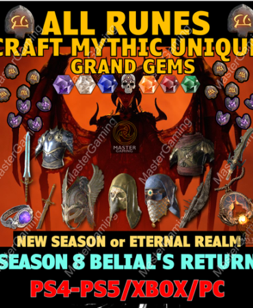 DIABLO 4 IV✨ALL RUNES✨RUNE SEASON BELIAL'S RETURN✴️RUNEWORDS✅PC PS XBOX✨SEASON 8