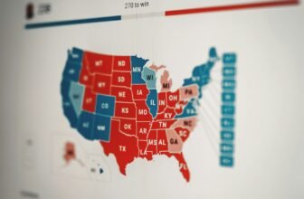 red and blue building illustration