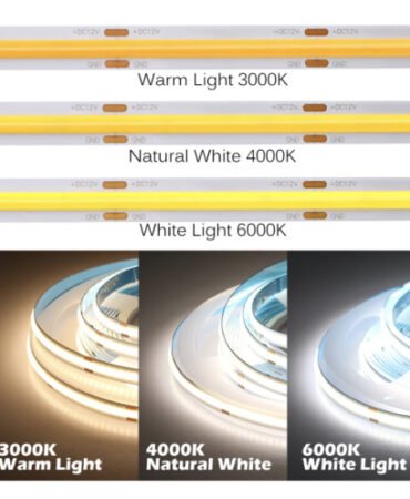 Fancy 12V COB LED Flexible Strip Light Tape Rope IP44 Waterproof Super Bright