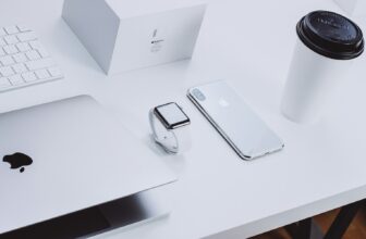 Apple products on table