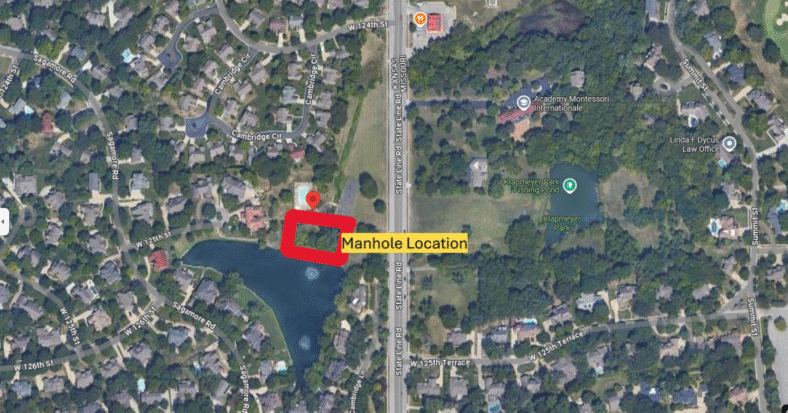Officials issue public health advisory for manhole overflow on State Line Road