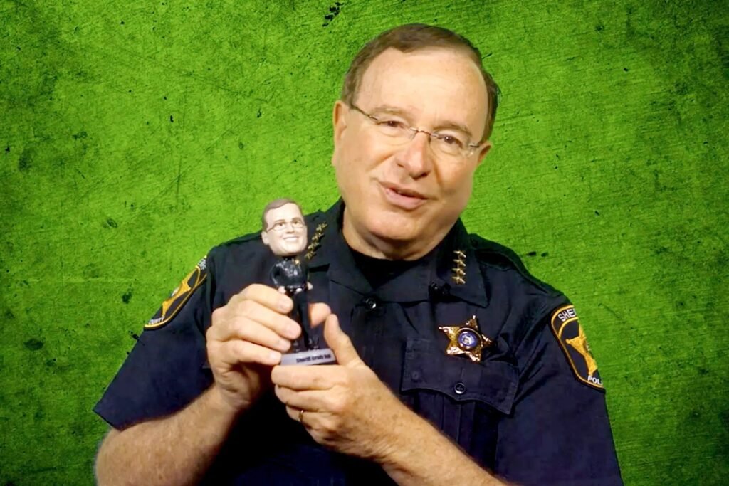 grady judd advertising his bobble head on social media