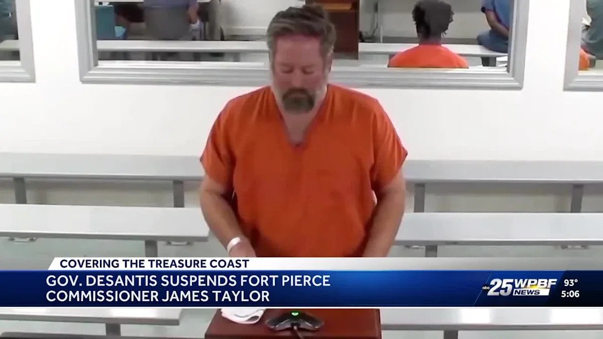 Florida Gov. Ron DeSantis suspends Fort Pierce Commissioner James Taylor - Yahoo