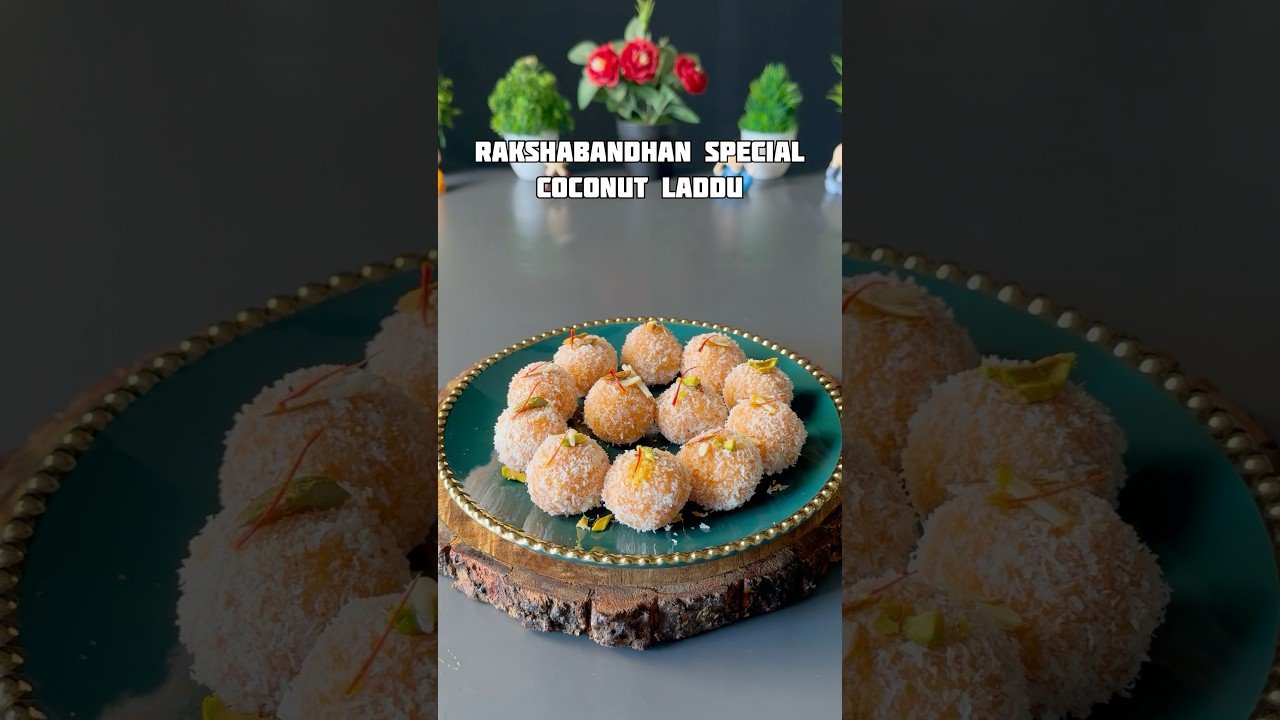 Rakshabandhan Special Coconut Laddu Recipe #shorts  #rakshabandhan #dessert #laddu