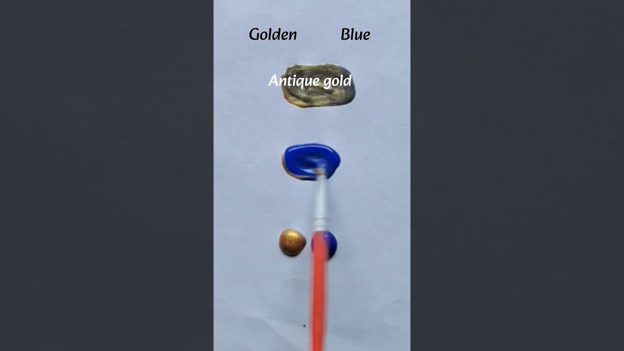 Golden+blue colour mixing recipes #trending #asmr #colourmixing #satisfying #shorts