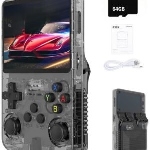 R36S Retro Handheld Video Game Console Linux System 3.5 Inch IPS Screen New 64GB