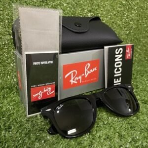 Ray-Ban Wayfarer RB2140 Sunglasses  Gloss Black Frame And Lens