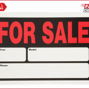 Plastic Auto for Sale Sign - 8 in. x 12 in.  Durable, Weatherproof, Easy to Read