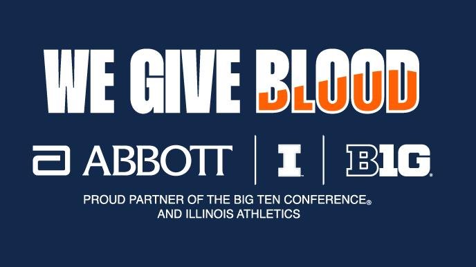 Illinois Athletics is out for Blood to Win $1 Million in Abbott and the Big Ten Conference’s ‘We Give Blood’ Drive