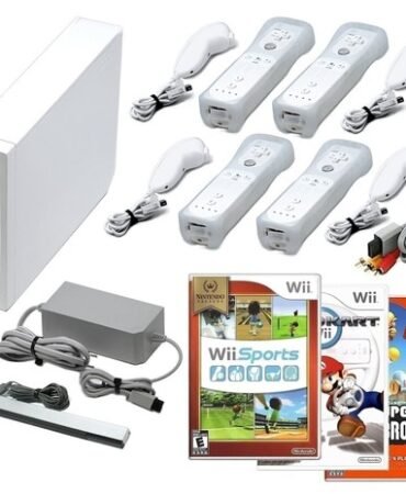 Nintendo Wii Game Console + Pick 1-4 Remotes, Wii Sports, Mario Kart & More, USA