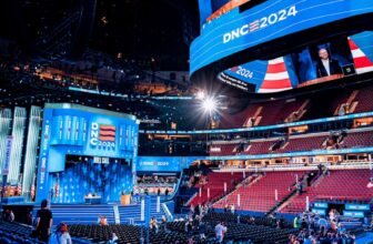 A view of the stage at the republican convention