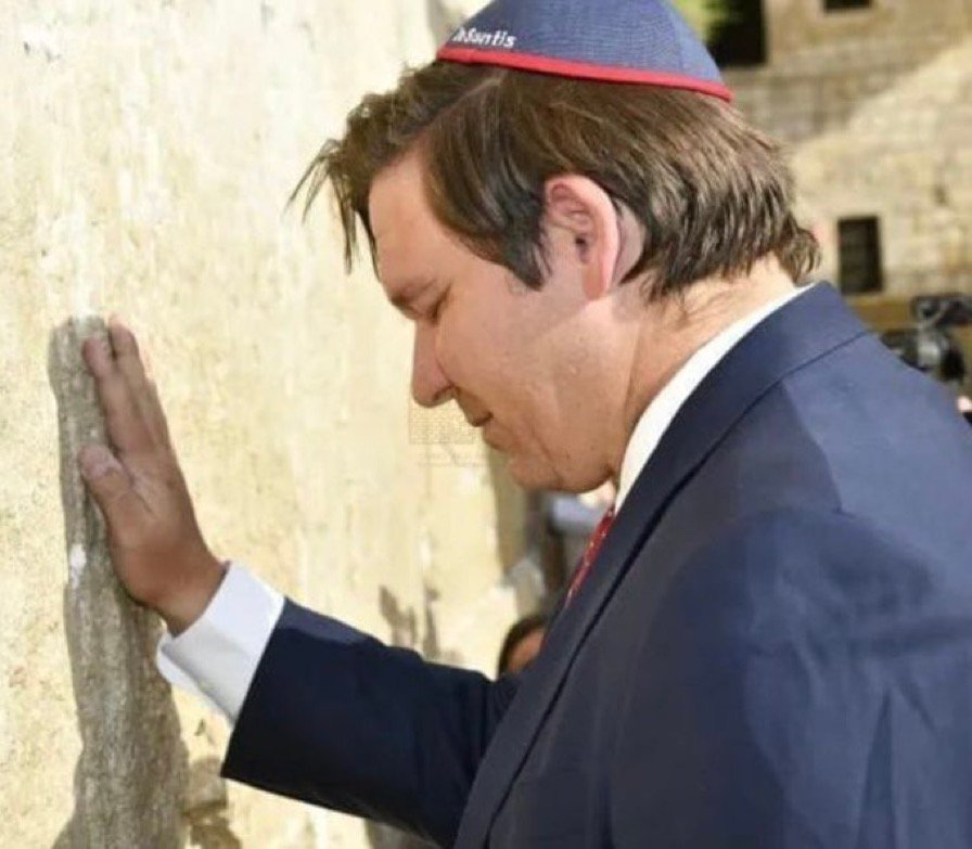 racist ron desantis pledging to israel