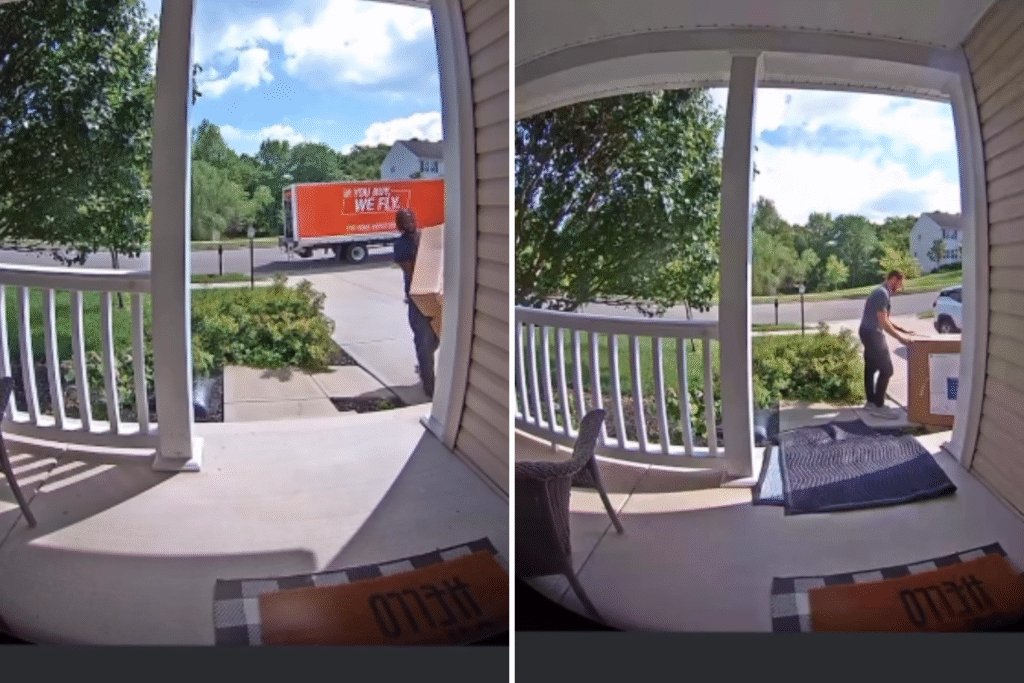 Doorbell Cam Films Driver Drop Order—Owner Stunned When He Picks It Up