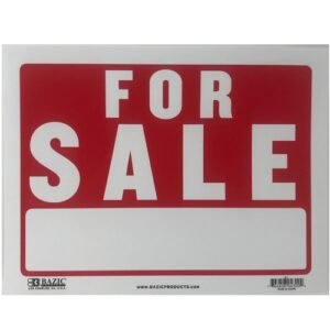 FOR SALE Sign 9x12" inch Weatherproof Plastic Sell Cars, Property, Garage sales