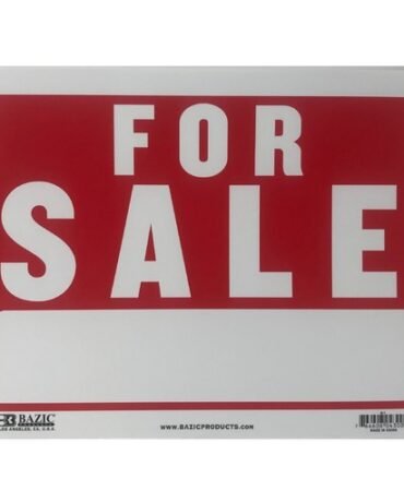 FOR SALE Sign 9x12" inch Weatherproof Plastic Sell Cars, Property, Garage sales