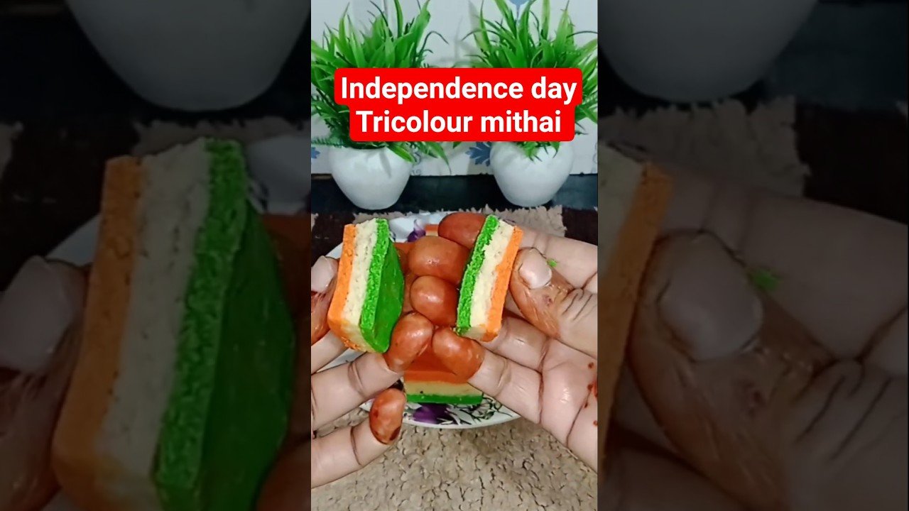 Tricolour mithai #trending #recipe #independenceday #15august #status #recipe #food #inida #2025