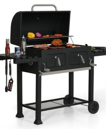 Heavy-Duty Oversize Charcoal Grill, 794 SQ.IN. Liftable BBQ Barbecue Backyard