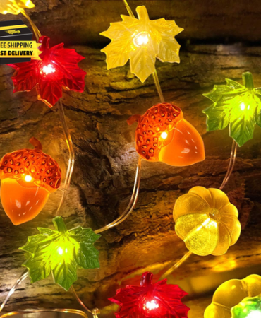 Fall Decor 30Led/10Ft 3D Pumpkin Lights Halloween Fall Decorations for Home, 3 i