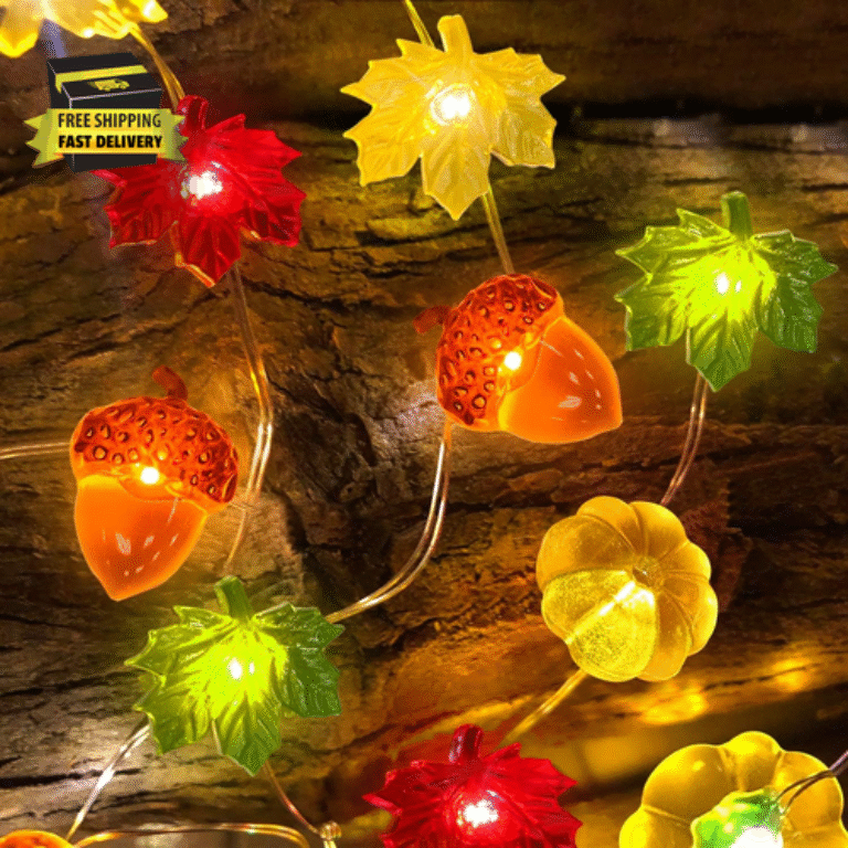 Fall Decor 30Led/10Ft 3D Pumpkin Lights Halloween Fall Decorations for Home, 3 i