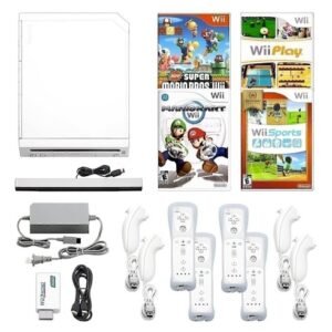 Nintendo Wii Console HD + Pick 1-4 Voomwa Remotes, Wii Sports, Mario & More