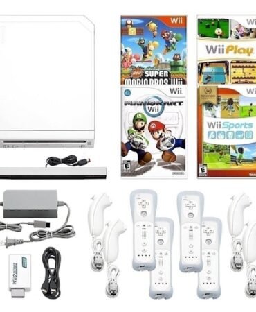 Nintendo Wii Console HD + Pick 1-4 Voomwa Remotes, Wii Sports, Mario & More