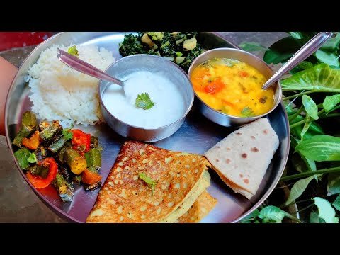1759083845_hqdefault.jpg Lunch Recipes Indian Vegetarian | Morning Breakfast Recipe | Besan Ka Chilla | Bhindi Fry | Dal Fry