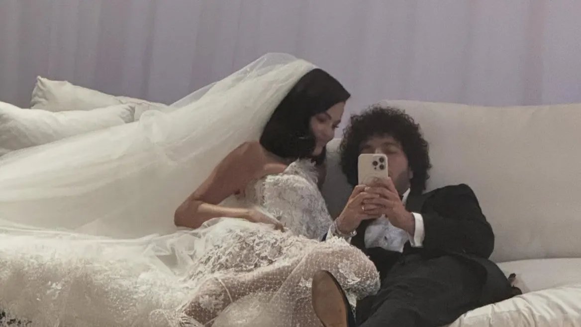 Selena Gomez Gave the Toasted-Nails Trend a Bridal Update for Her Wedding