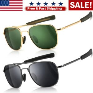 Aviator Sunglasses Premium Military Pilot Ultraviolet Mens Polarized Sunglasses