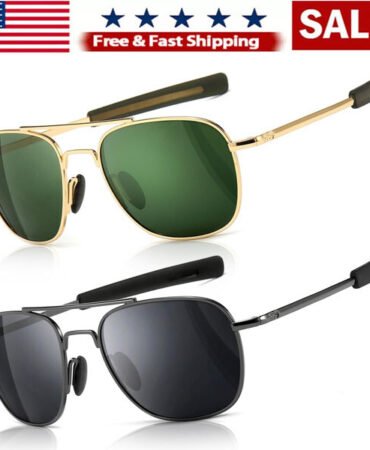 Aviator Sunglasses Premium Military Pilot Ultraviolet Mens Polarized Sunglasses