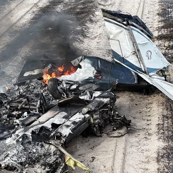 A plane with three people on board crashed in williston,