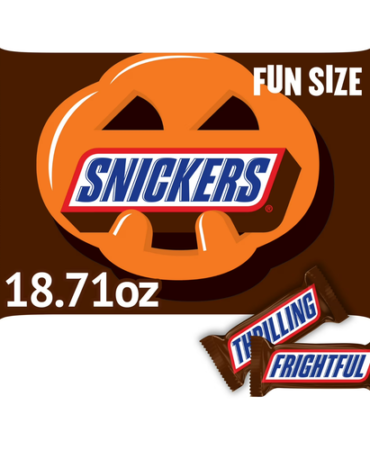 Snickers Fun Size Halloween Candy Bars 18.71 oz Milk Chocolate Jumbo Bag Bulk..