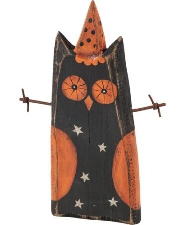 Primitives by Kathy Halloween Owl Chunky Sitter Rustic Home Decor Fall