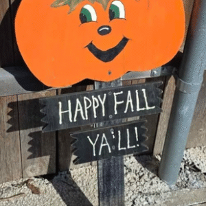 "Happy Fall Y'all" Decorative Pumpkin Sign Autumn Home Decor