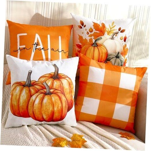 Fall Decorations for Home, 4 Packs Double 20" x 20" (Pack of 4) Fall Type-1