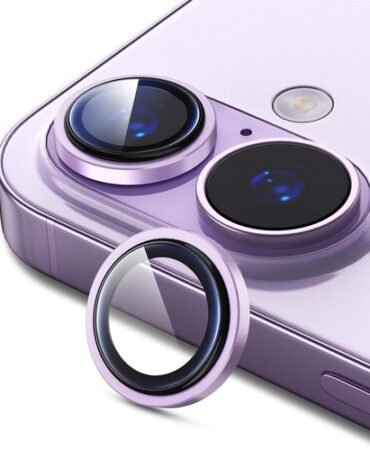 For iPhone 17 Metal Ring Tempered Glass Camera Lens Protector