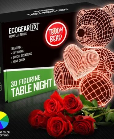 LED Light Gift For Girlfriend Wife Woman Mom on Birthday, Christmas - Teddy Bear