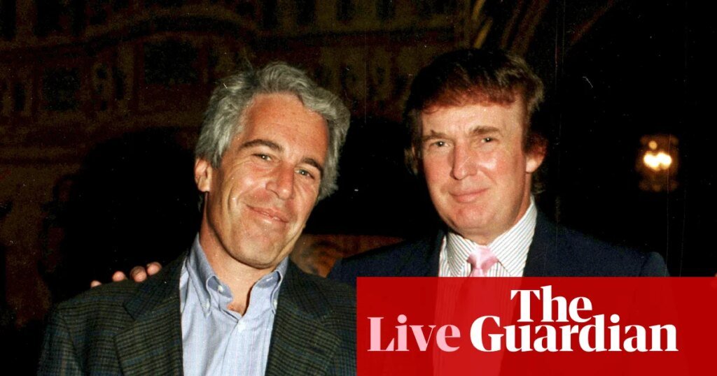 Donald Trump ‘spent hours’ at Jeffrey Epstein’s house with sex-trafficking victim, newly released email alleges – live | Donald Trump