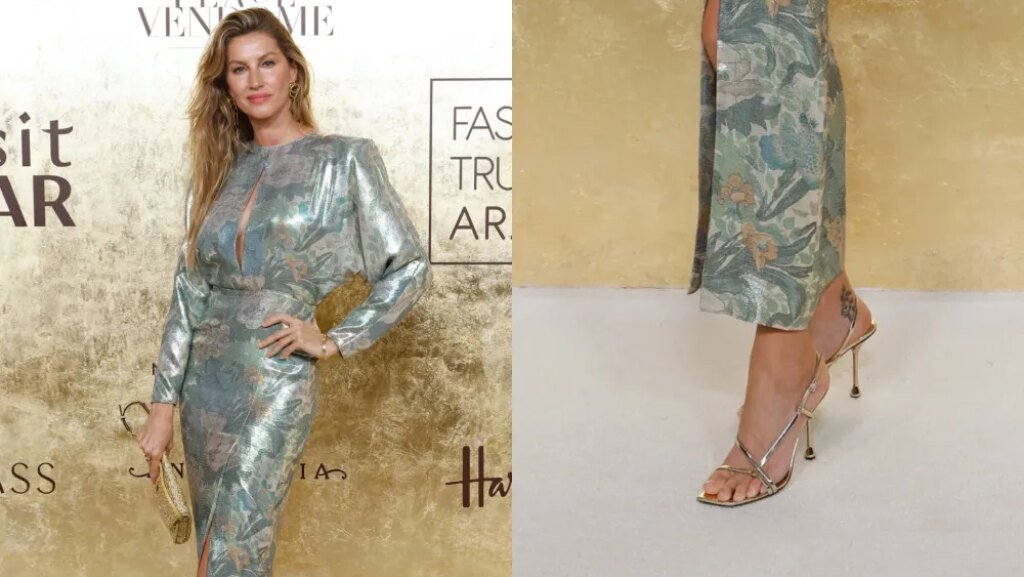 Gisele Bündchen Wears Gold Heels at the Fashion Trust Arabia Awards