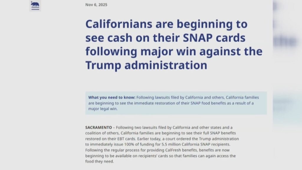 Newsom: Millions in California see food aid return after judge orders federal release of funds