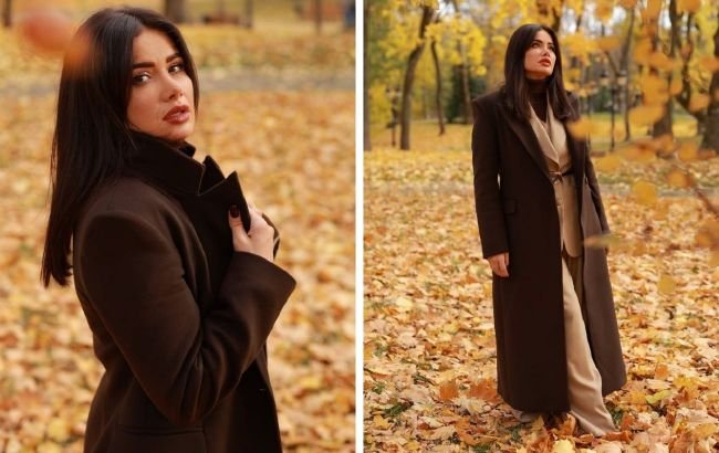 Fashion trends 2025 – Alina Shamanska showed how to wear coat in fall, photo