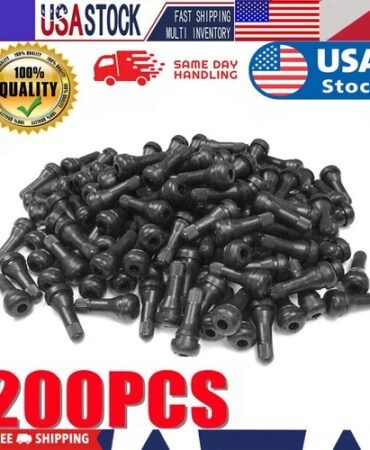 LOT 200 TR 413 SNAP-IN TIRE VALVE STEMS SHORT BLACK RUBBER MOST POPULAR VALVE