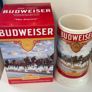 2025 Budweiser Holiday Stein 46th Anniversary Edition Christmas mug series  NEW!