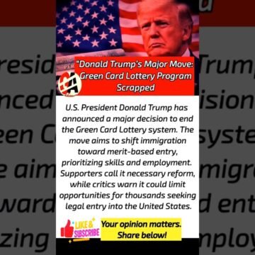 DonaldTrump #TrumpDecision #USImmigration #GreenCardLottery #USPolitics #BreakingNews #AmericaNews