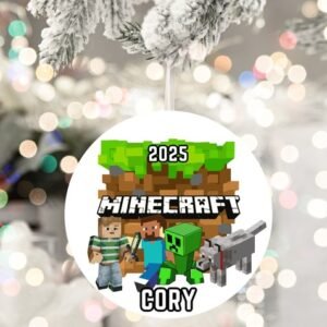 Minecraft Personalized Christmas Ornament-Kids 2025 Ornament Gift