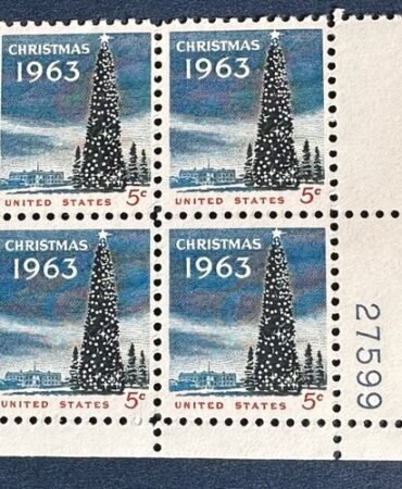 1963 - National Christmas Tree - #1240 - Mint -MNH- Block of Four Postage Stamps
