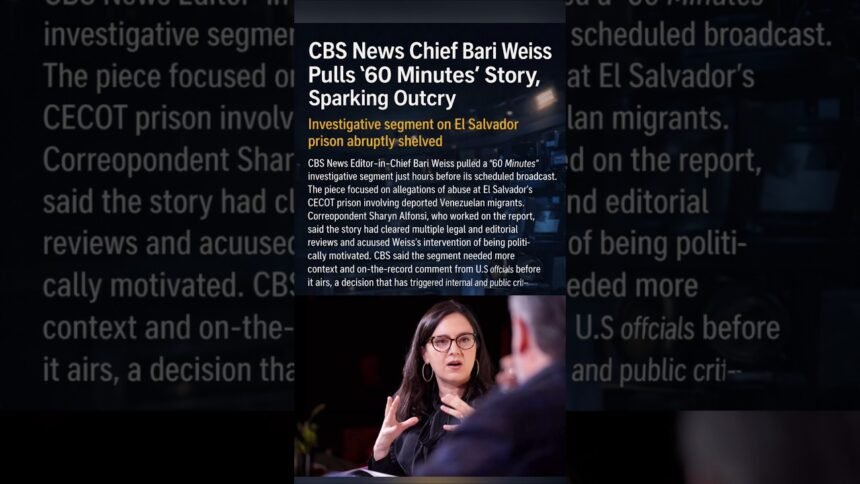 CBS Chief Pulls ‘60 Minutes’ Story  Media Firestorm Erupts #shorts #uspolitics #trump #foxnews #usa