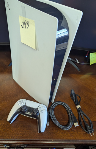 Sony PlayStation 5 PS5 CFI-1015B White Gaming Console 825GB w/Controller + Cords