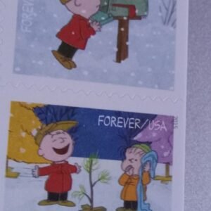 Charlie Brown Christmas Forever Postage Stamps Peanuts Snoopy New 20 Unused"Read