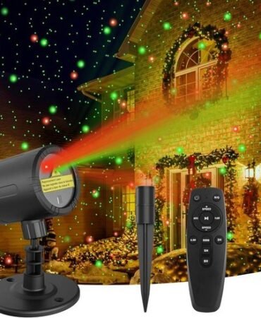 New Christmas Stage Light Projectors Various Laser Light Modes Remote Control.
