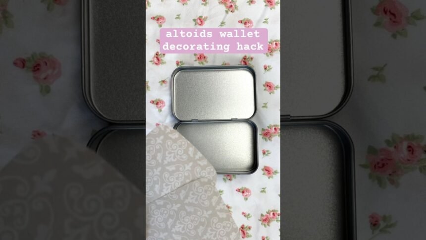 Altoids Wallet Decorating Hack 🌷 #diy #aesthetic #craftideas